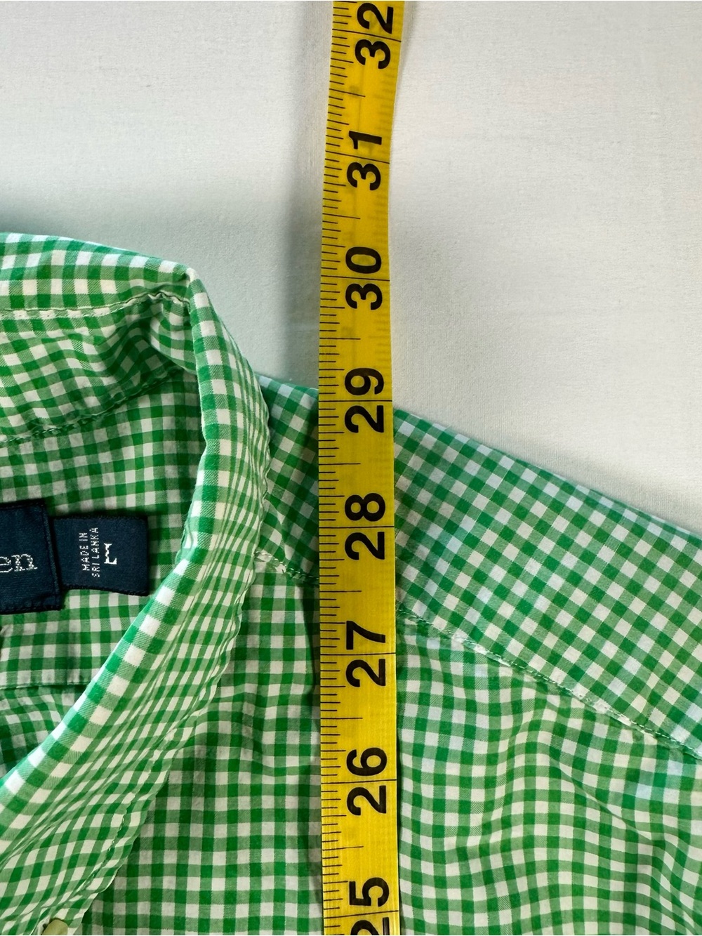 Ralph Lauren Classic Fit Shirt Mens L Green Gingham Check Button Down Cotton - Picture 9 of 12